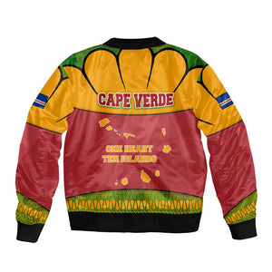 Cape Verde Bomber Jacket One Heart Ten Islands National Emblem Spirit - African Pride