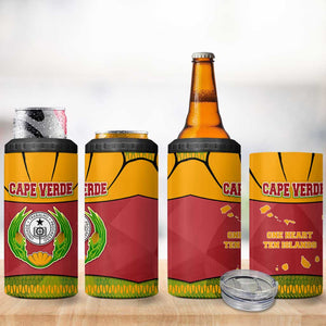 Cape Verde 4 in 1 Can Cooler Tumbler One Heart Ten Islands National Emblem Spirit - African Pride