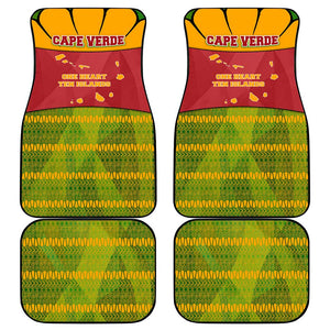 Cape Verde Car Mats One Heart Ten Islands National Emblem Spirit - African Pride