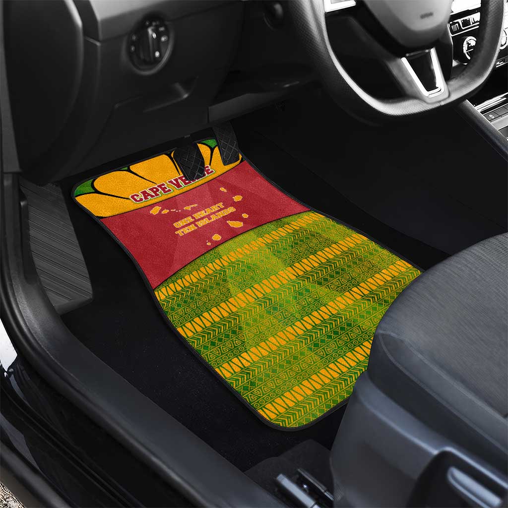Cape Verde Car Mats One Heart Ten Islands National Emblem Spirit - African Pride