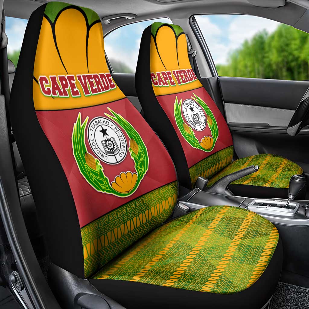 Cape Verde Car Seat Cover One Heart Ten Islands National Emblem Spirit - African Pride