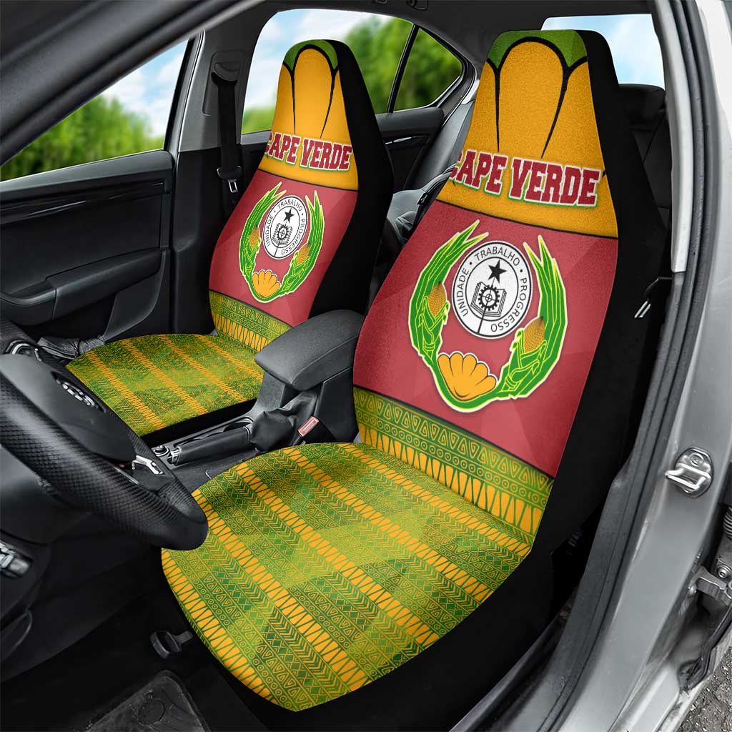 Cape Verde Car Seat Cover One Heart Ten Islands National Emblem Spirit - African Pride