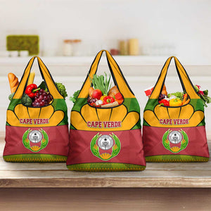 Cape Verde Grocery Bag One Heart Ten Islands National Emblem Spirit - African Pride