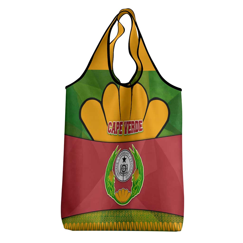 Cape Verde Grocery Bag One Heart Ten Islands National Emblem Spirit - African Pride