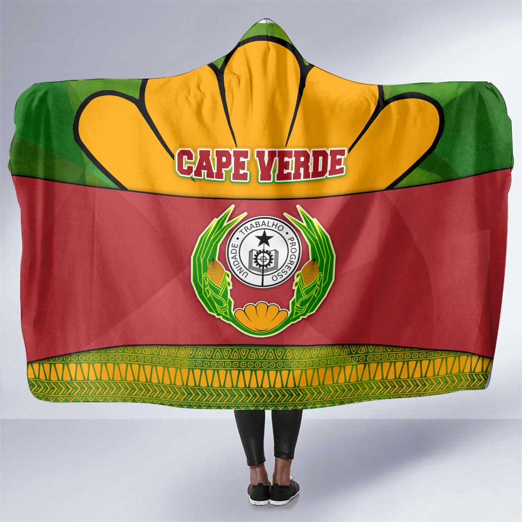 Cape Verde Hooded Blanket One Heart Ten Islands National Emblem Spirit - African Pride