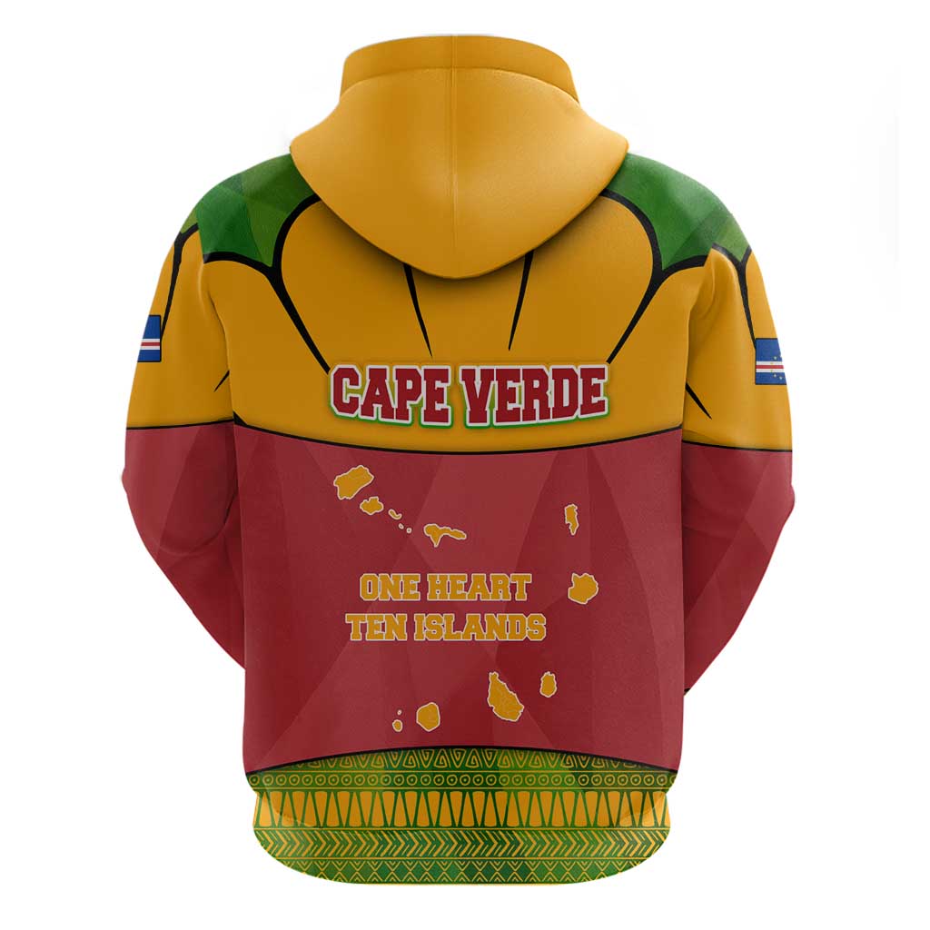 Cape Verde Hoodie One Heart Ten Islands National Emblem Spirit - African Pride