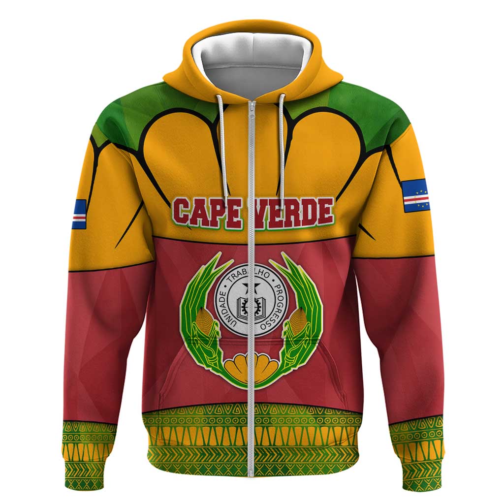 Cape Verde Hoodie One Heart Ten Islands National Emblem Spirit - African Pride