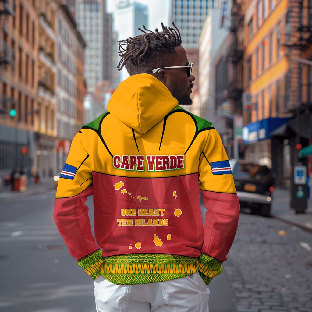 Cape Verde Hoodie One Heart Ten Islands National Emblem Spirit - African Pride