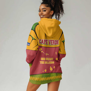 Cape Verde Hoodie Dress One Heart Ten Islands National Emblem Spirit - African Pride