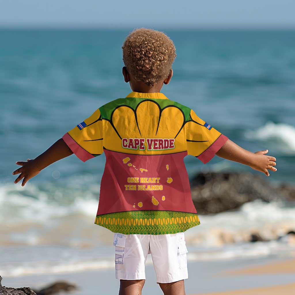 Cape Verde Kid Hawaiian Shirt One Heart Ten Islands National Emblem Spirit - African Pride