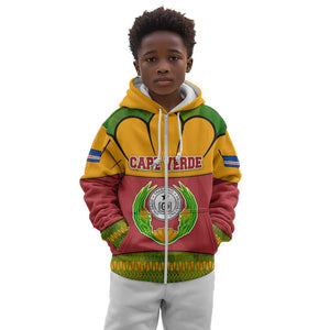 Cape Verde Kid Hoodie One Heart Ten Islands National Emblem Spirit - African Pride