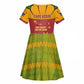 Cape Verde Kid Short Sleeve Dress One Heart Ten Islands National Emblem Spirit - African Pride