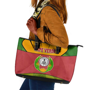 Cape Verde Leather Tote Bag One Heart Ten Islands National Emblem Spirit - African Pride