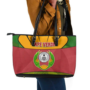 Cape Verde Leather Tote Bag One Heart Ten Islands National Emblem Spirit - African Pride