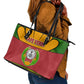 Cape Verde Leather Tote Bag One Heart Ten Islands National Emblem Spirit - African Pride