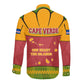 Cape Verde Long Sleeve Button Shirt One Heart Ten Islands National Emblem Spirit - African Pride