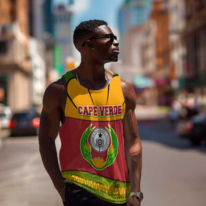 Cape Verde Men Tank Top One Heart Ten Islands National Emblem Spirit - African Pride