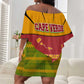 Cape Verde Off Shoulder Short Dress One Heart Ten Islands National Emblem Spirit - African Pride