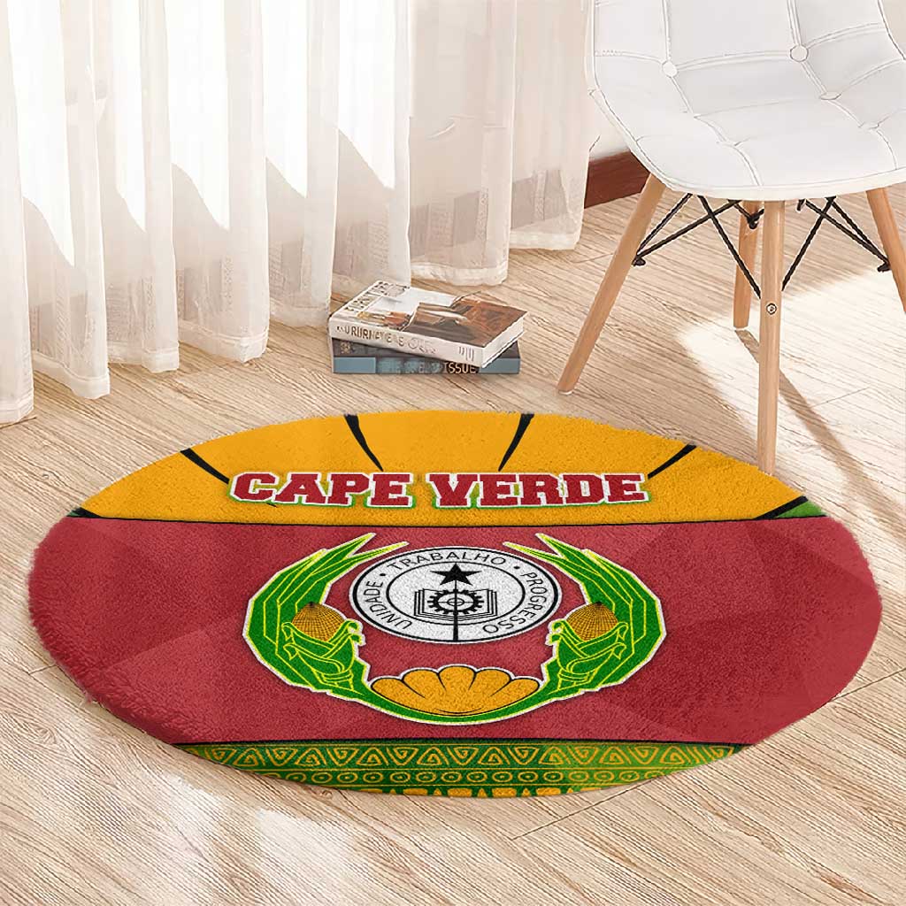 Cape Verde Round Carpet One Heart Ten Islands National Emblem Spirit - African Pride