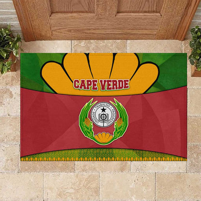 Cape Verde Rubber Doormat One Heart Ten Islands National Emblem Spirit - African Pride