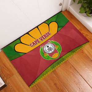 Cape Verde Rubber Doormat One Heart Ten Islands National Emblem Spirit - African Pride