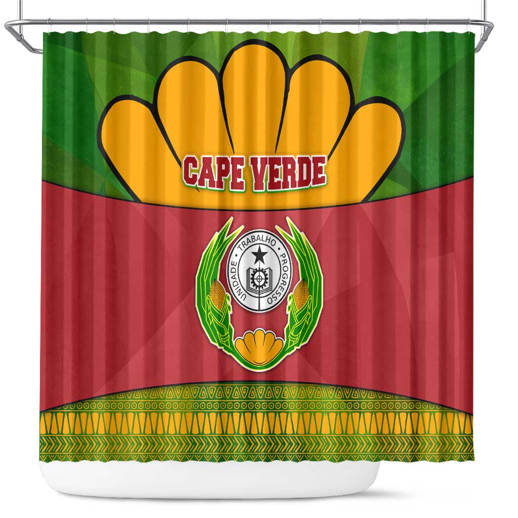 Cape Verde Shower Curtain One Heart Ten Islands National Emblem Spirit - African Pride