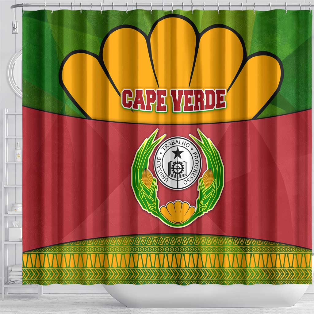 Cape Verde Shower Curtain One Heart Ten Islands National Emblem Spirit - African Pride