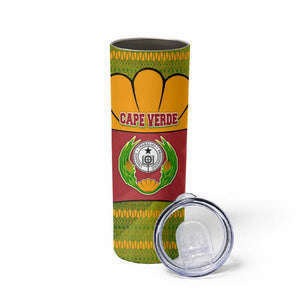 Cape Verde Skinny Tumbler One Heart Ten Islands National Emblem Spirit - African Pride