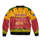 Cape Verde Sleeve Zip Bomber Jacket One Heart Ten Islands National Emblem Spirit - African Pride