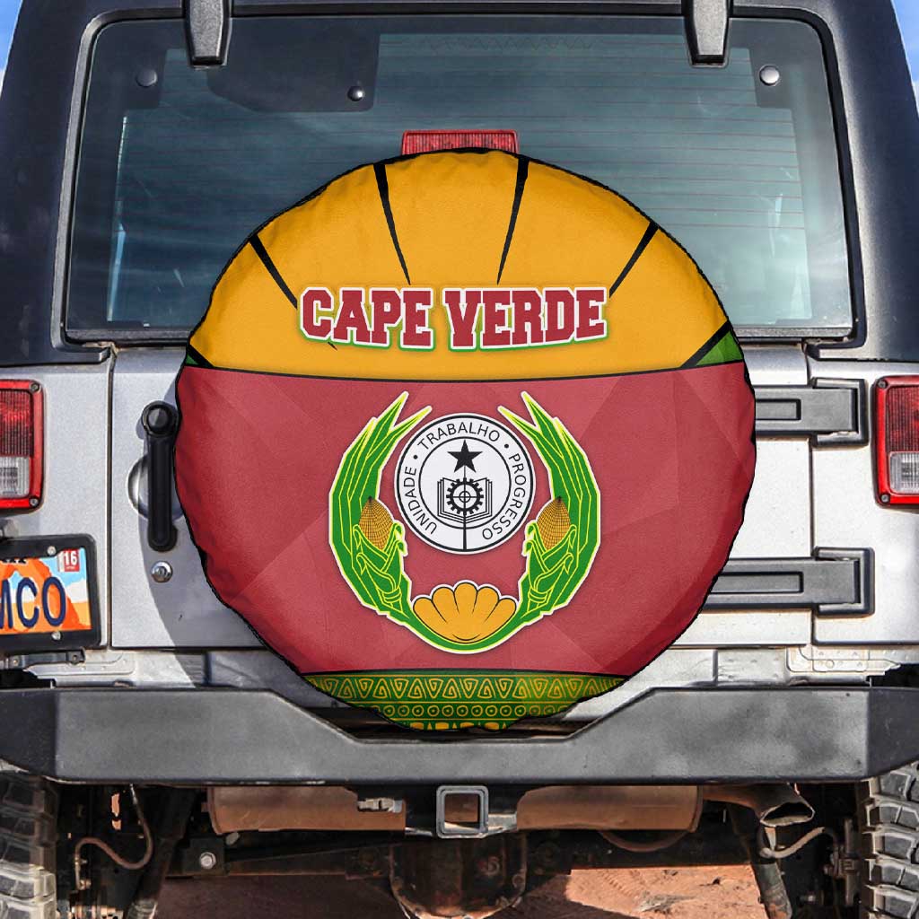 Cape Verde Spare Tire Cover One Heart Ten Islands National Emblem Spirit - African Pride