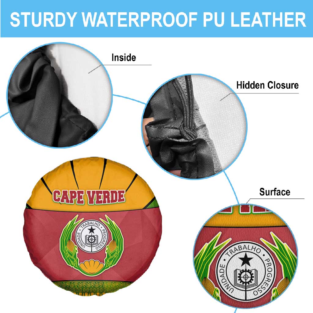 Cape Verde Spare Tire Cover One Heart Ten Islands National Emblem Spirit - African Pride