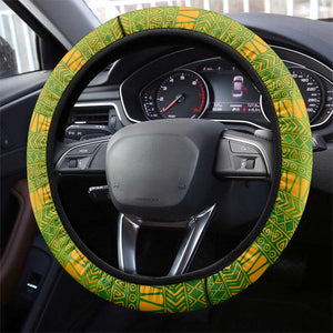 Cape Verde Steering Wheel Cover One Heart Ten Islands National Emblem Spirit - African Pride