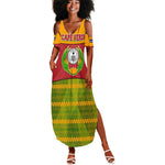 Cape Verde Summer Maxi Dress One Heart Ten Islands National Emblem Spirit - African Pride
