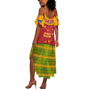 Cape Verde Summer Maxi Dress One Heart Ten Islands National Emblem Spirit - African Pride
