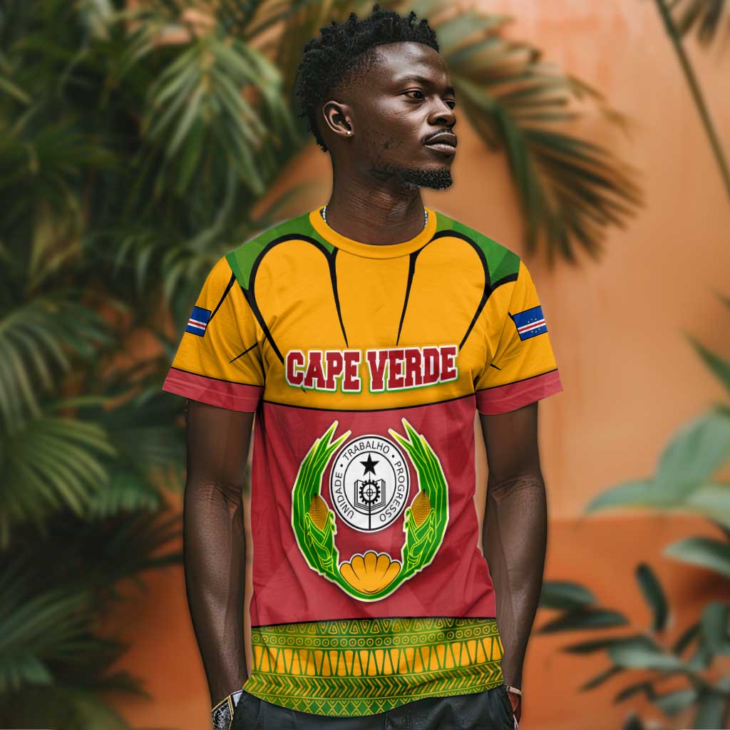 Cape Verde T shirt One Heart Ten Islands National Emblem Spirit - African Pride