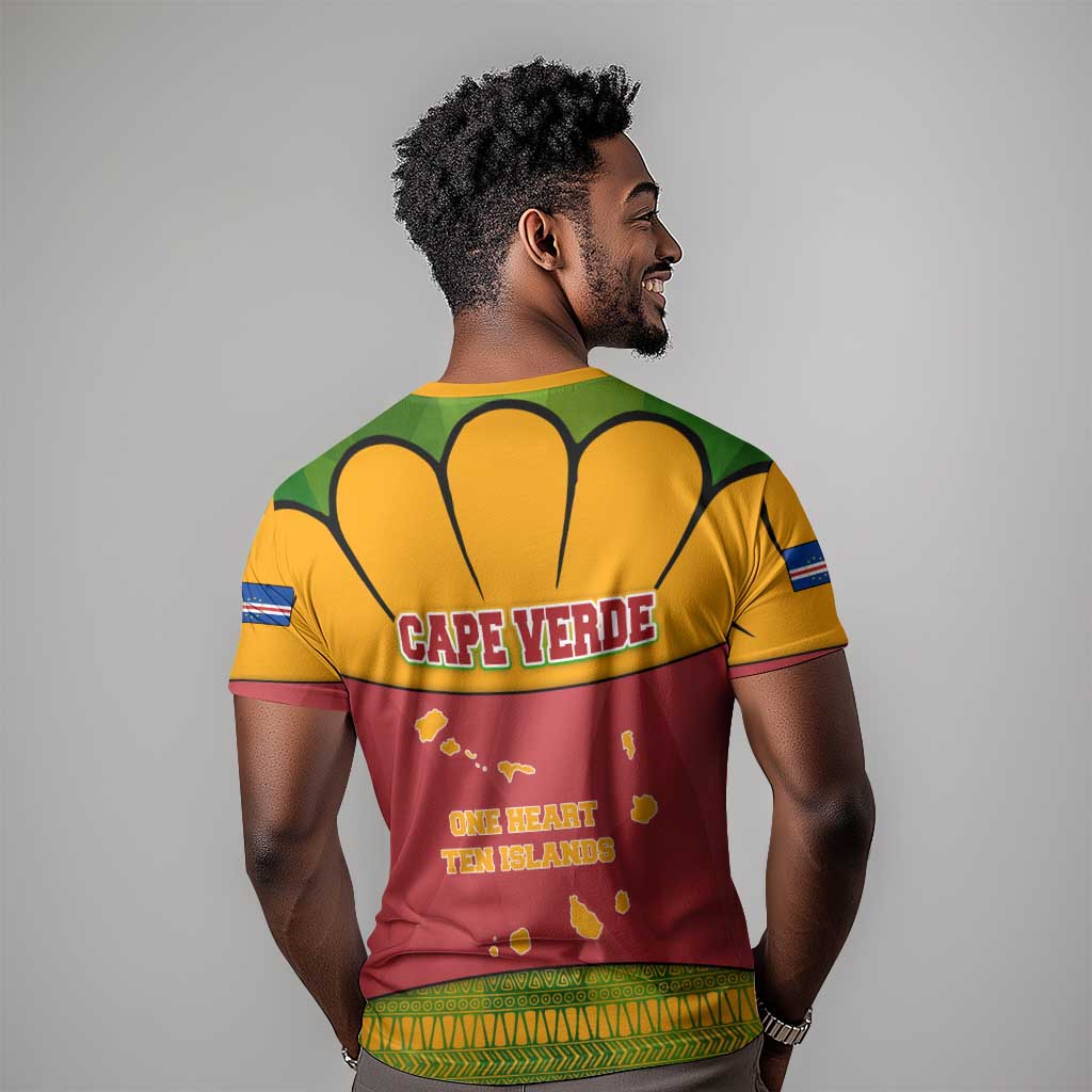 Cape Verde T shirt One Heart Ten Islands National Emblem Spirit - African Pride