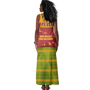 Cape Verde Tank Maxi Dress One Heart Ten Islands National Emblem Spirit - African Pride