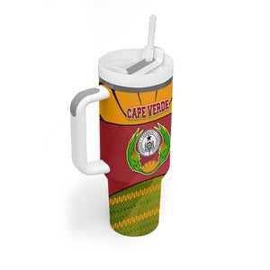 Cape Verde Tumbler With Handle One Heart Ten Islands National Emblem Spirit - African Pride