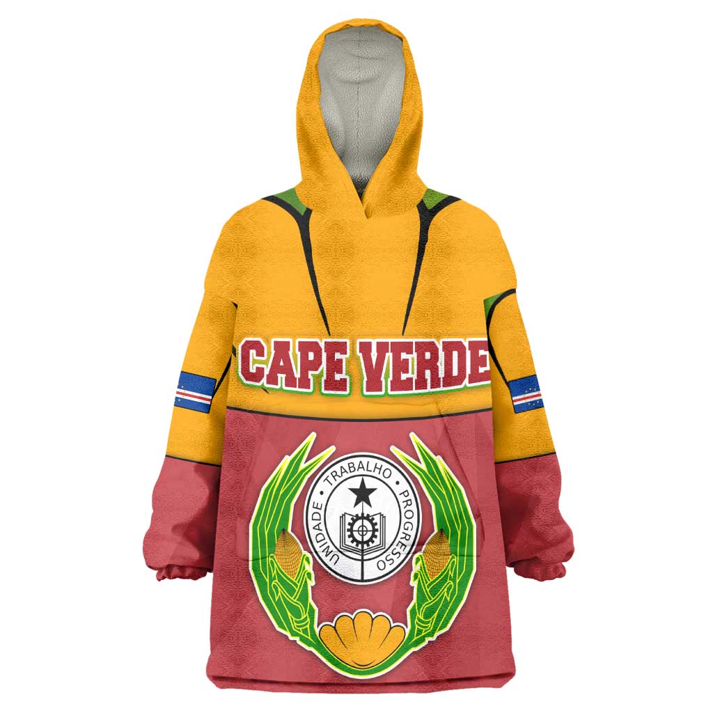 Cape Verde Wearable Blanket Hoodie One Heart Ten Islands National Emblem Spirit - African Pride