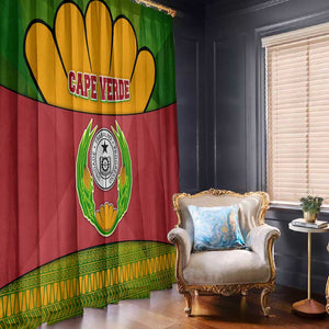 Cape Verde Window Curtain One Heart Ten Islands National Emblem Spirit - African Pride