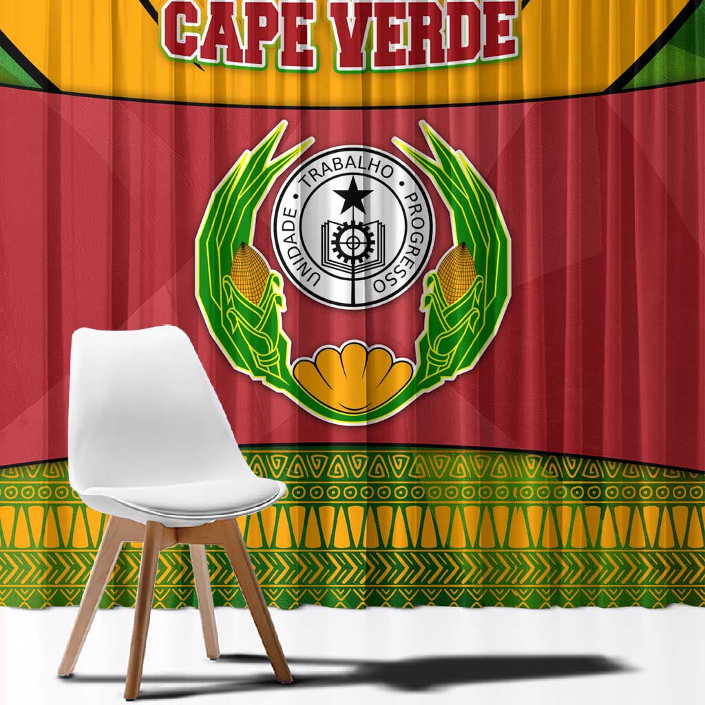 Cape Verde Window Curtain One Heart Ten Islands National Emblem Spirit - African Pride