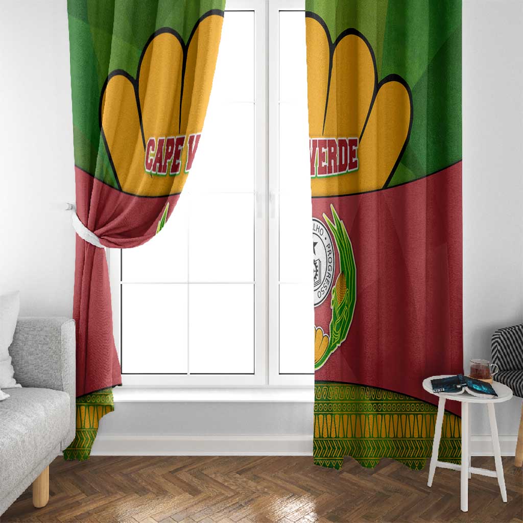Cape Verde Window Curtain One Heart Ten Islands National Emblem Spirit - African Pride