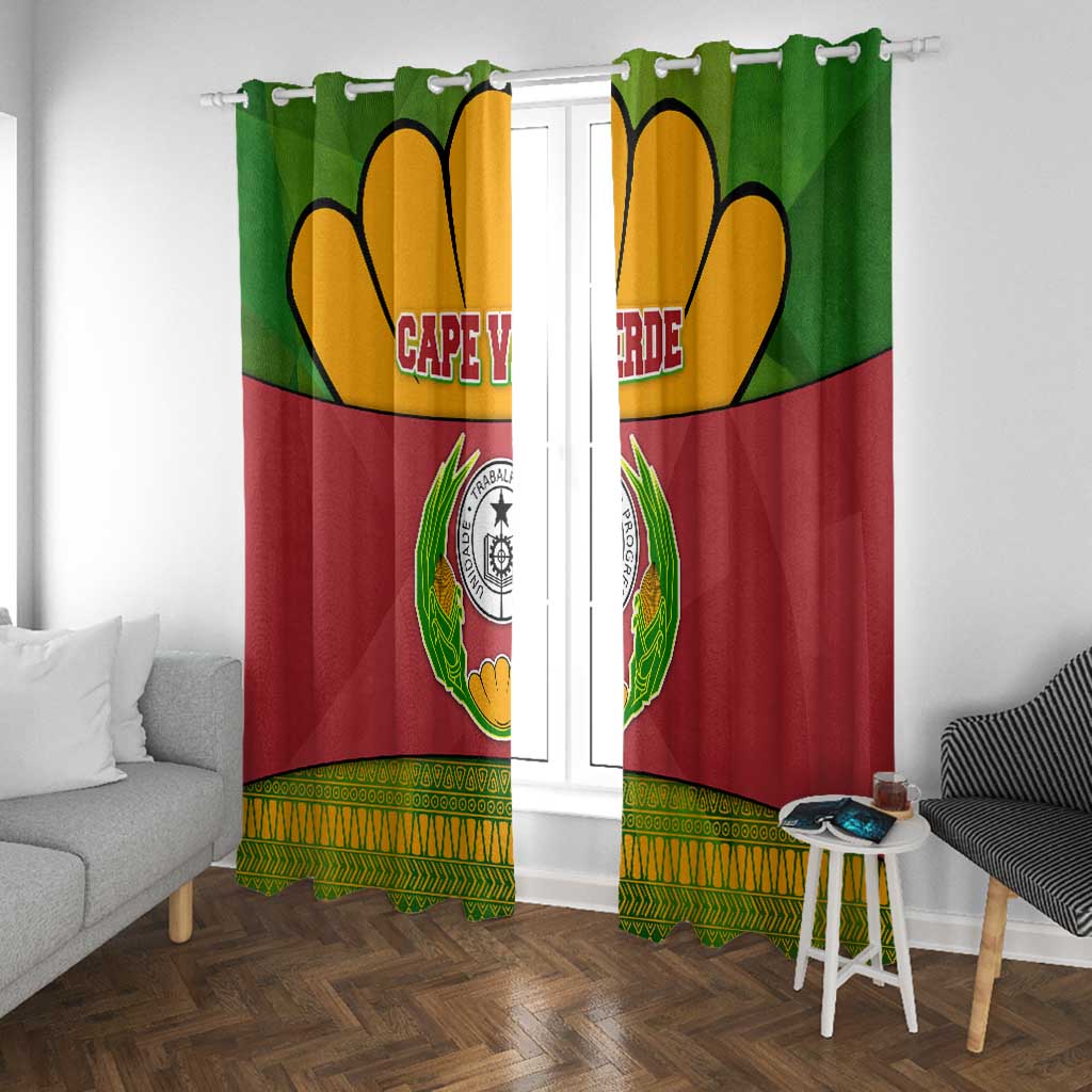 Cape Verde Window Curtain One Heart Ten Islands National Emblem Spirit - African Pride