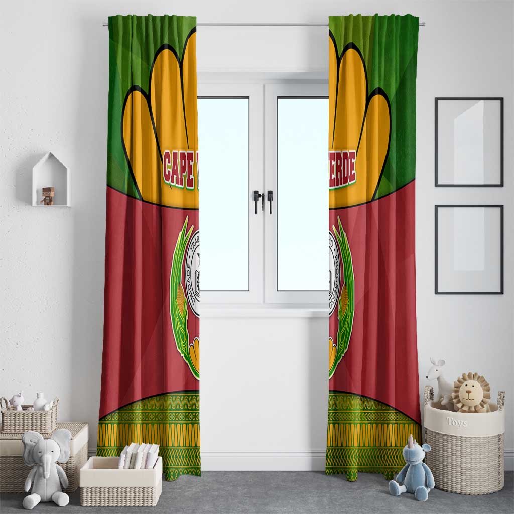Cape Verde Window Curtain One Heart Ten Islands National Emblem Spirit - African Pride