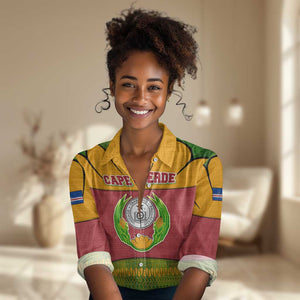 Cape Verde Women Casual Shirt One Heart Ten Islands National Emblem Spirit - African Pride