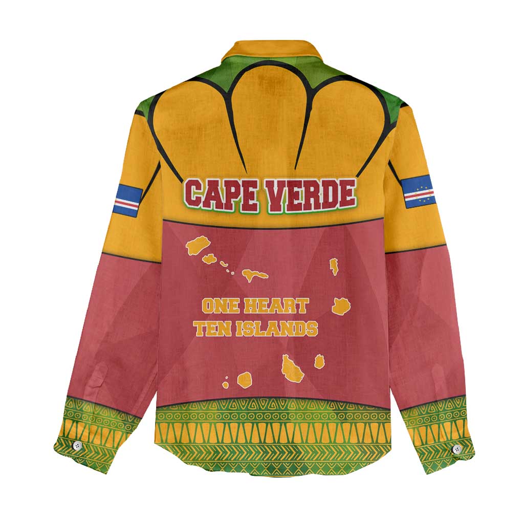 Cape Verde Women Casual Shirt One Heart Ten Islands National Emblem Spirit - African Pride