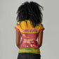 Cape Verde Women V-Neck T-Shirt One Heart Ten Islands National Emblem Spirit - African Pride