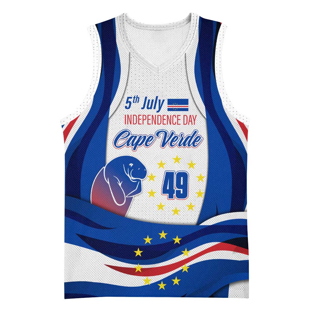 Cape Verde Basketball Jersey with Independence Day 5th July Flag Celebration Spirit - African Pride