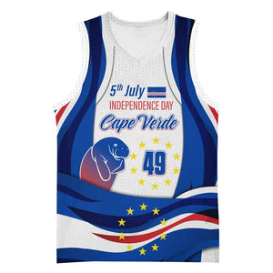 Cape Verde Basketball Jersey with Independence Day 5th July Flag Celebration Spirit - African Pride