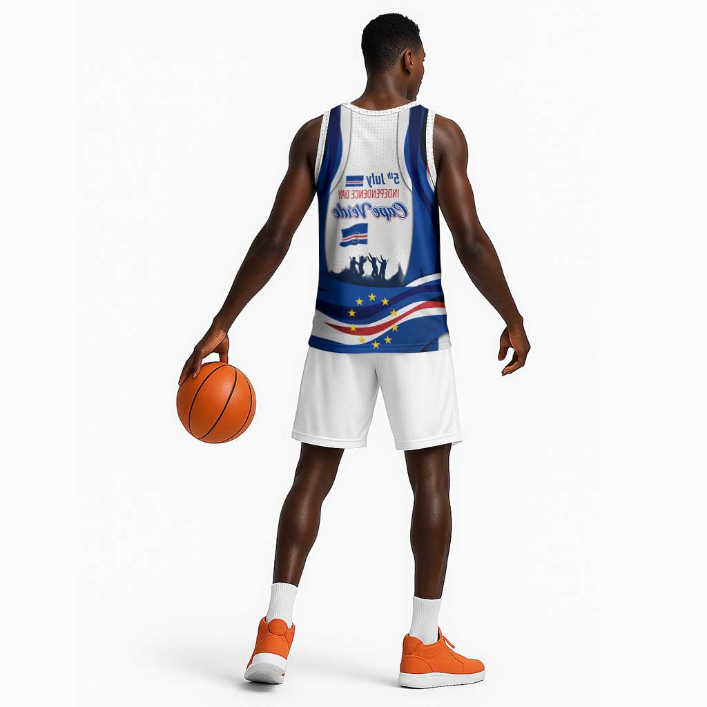 Cape Verde Basketball Jersey with Independence Day 5th July Flag Celebration Spirit - African Pride